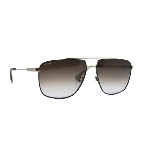 FERRAGAMO SF239S 758 GREEN/SILVER BROWN GRADIENT AVIATOR AUTHENTIC SUNGLASSES - Picture 3 of 10